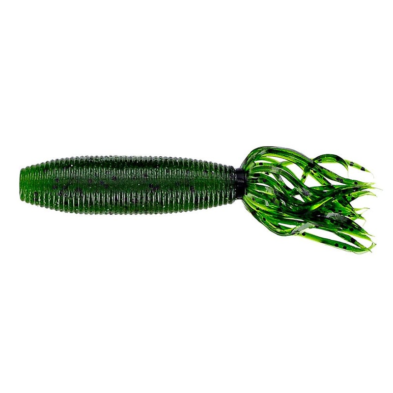 Yamamoto 4" Fat Ika - Realistic Soft Plastic Fishing Lure Baits with Grub-Style Body and Tube-Style Skirt - 10 Pack, Fading Watermelon with Large Black